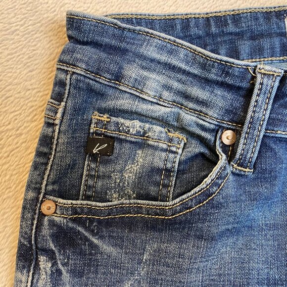 KanCan Womens Jeans Size 27 Distressed Skinny Blue Denim Cotton/Spandex - Picture 13 of 16
